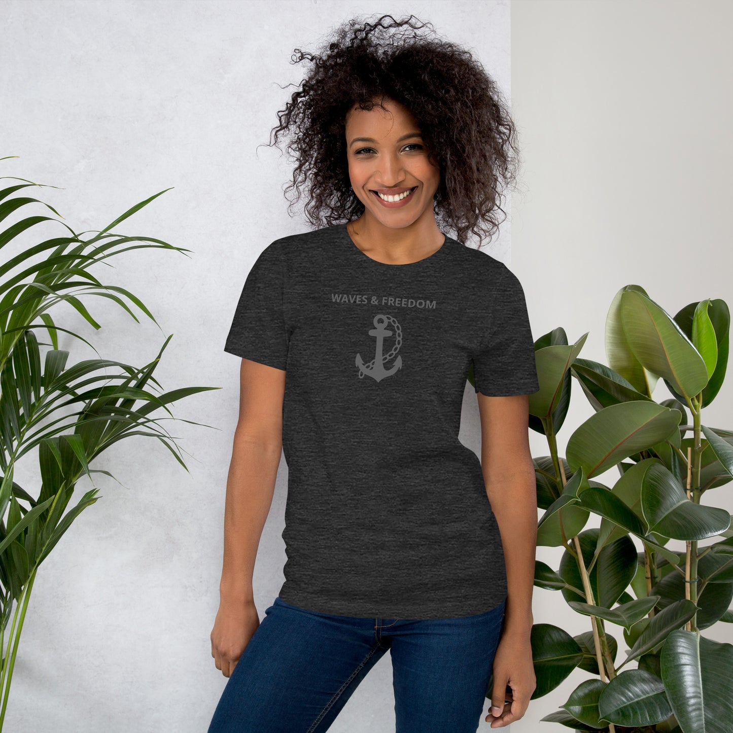 Waves & Freedom: Premium Unisex t-shirt by Gills & Water