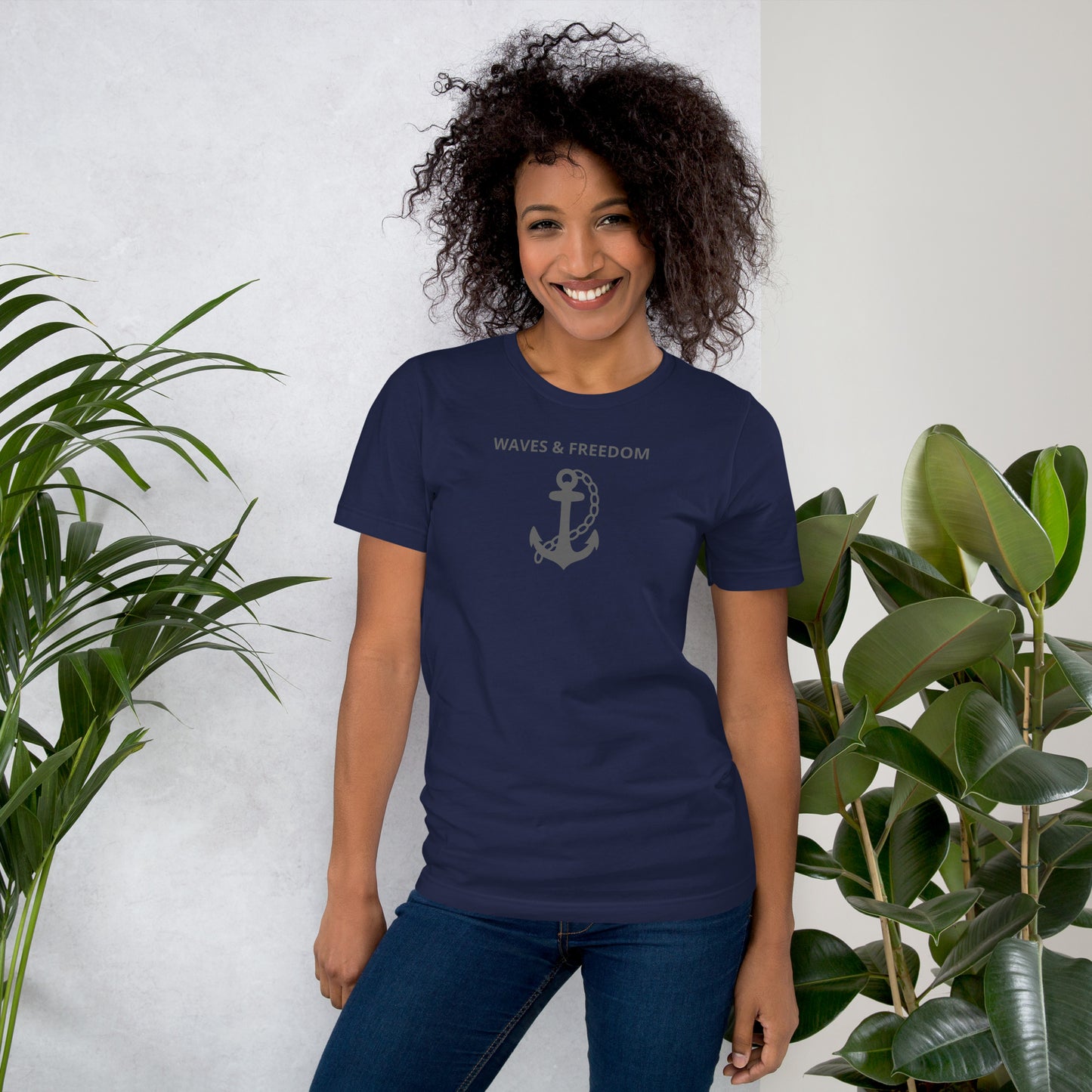 Waves & Freedom: Premium Unisex t-shirt by Gills & Water