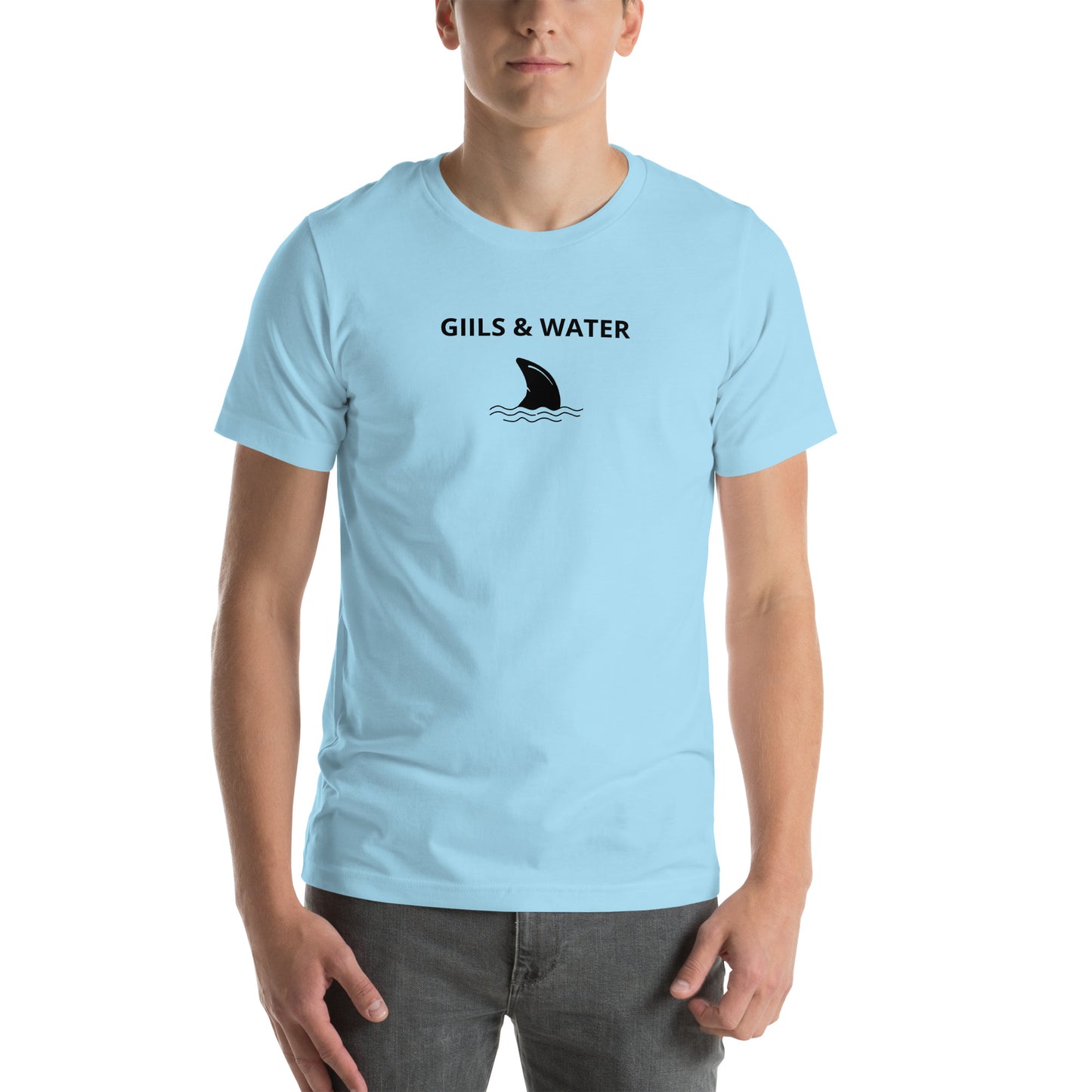 Shark Fin: Premium Unisex t-shirt by Gills & Water