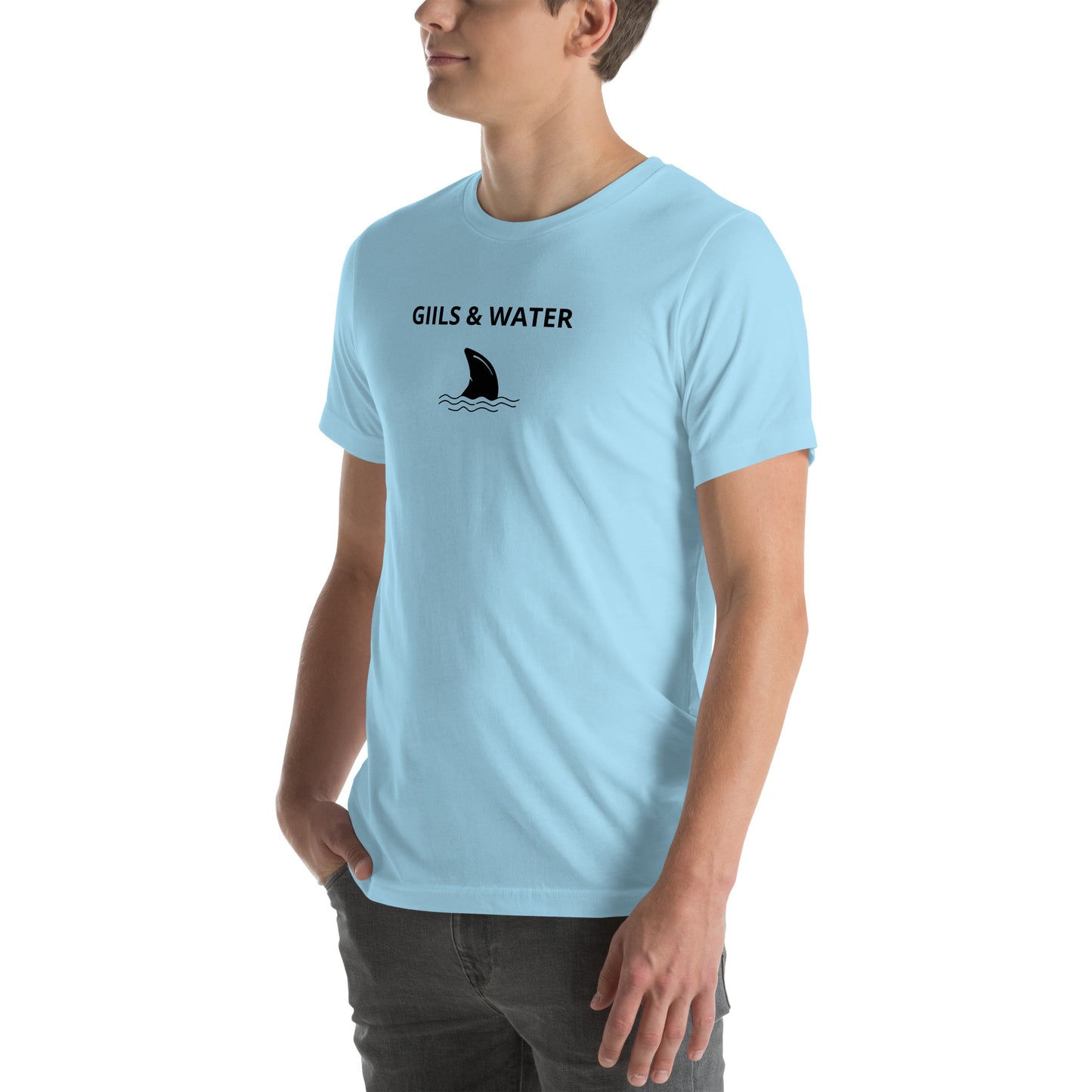 Shark Fin: Premium Unisex t-shirt by Gills & Water