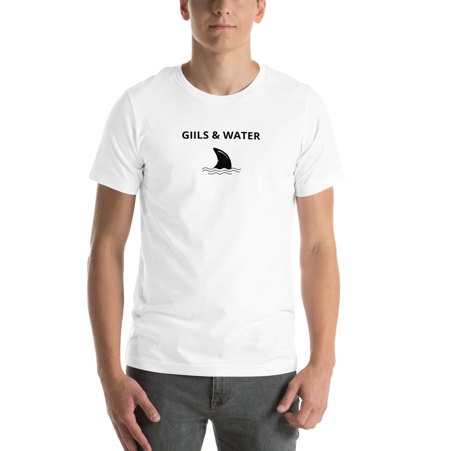 Shark Fin: Premium Unisex t-shirt by Gills & Water