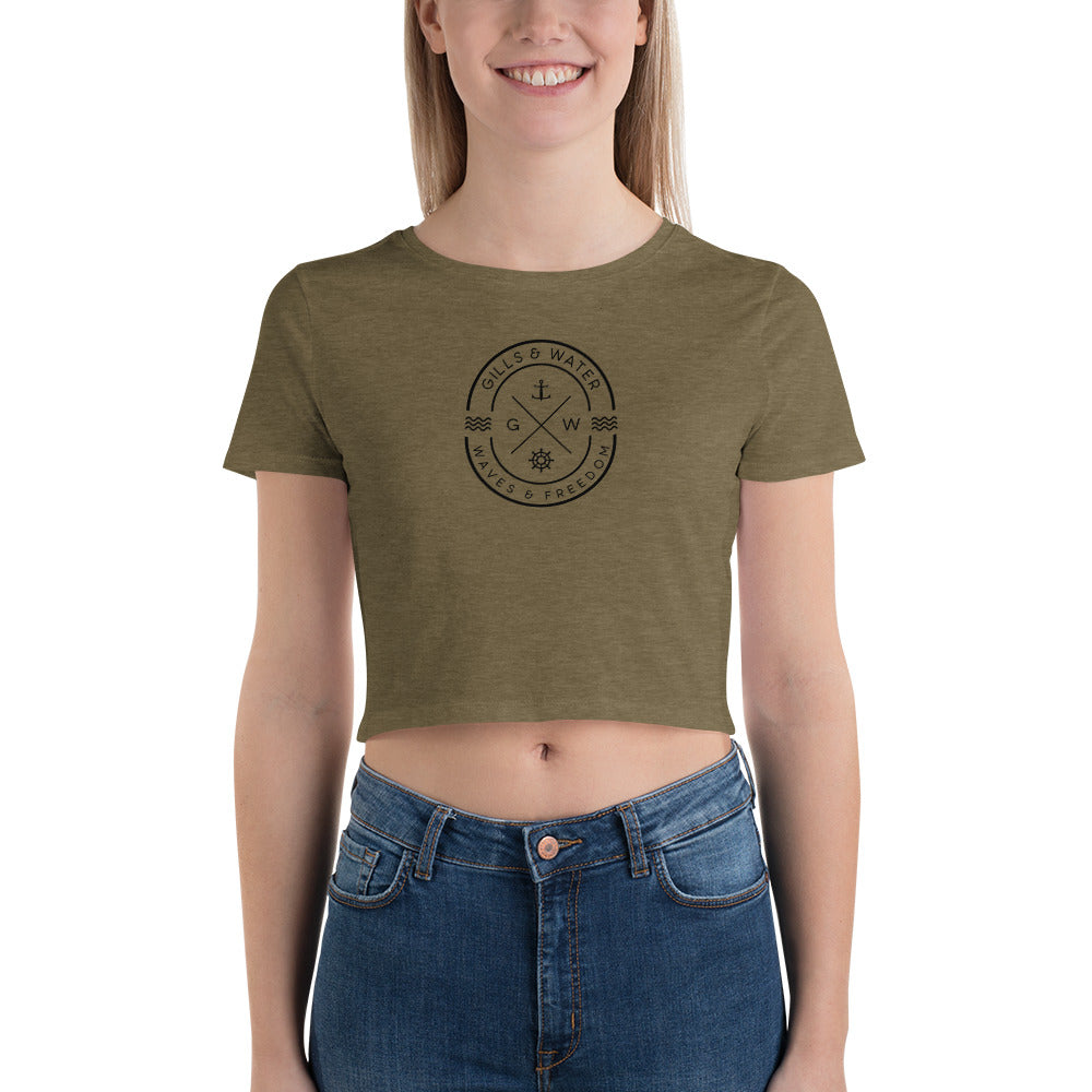 WaveChic: Women's Crop Tee by Gills & Water