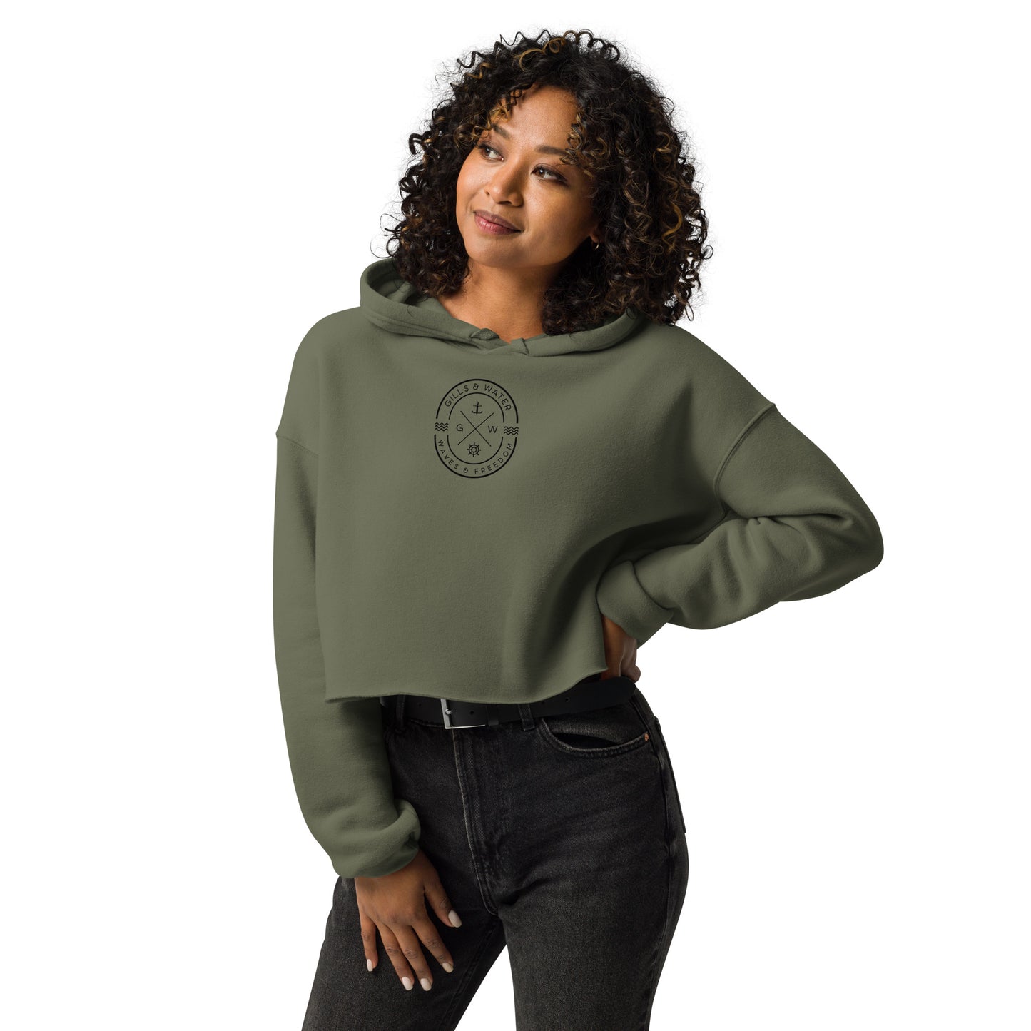 Ocean Breeze Women's Cropped Hoodie