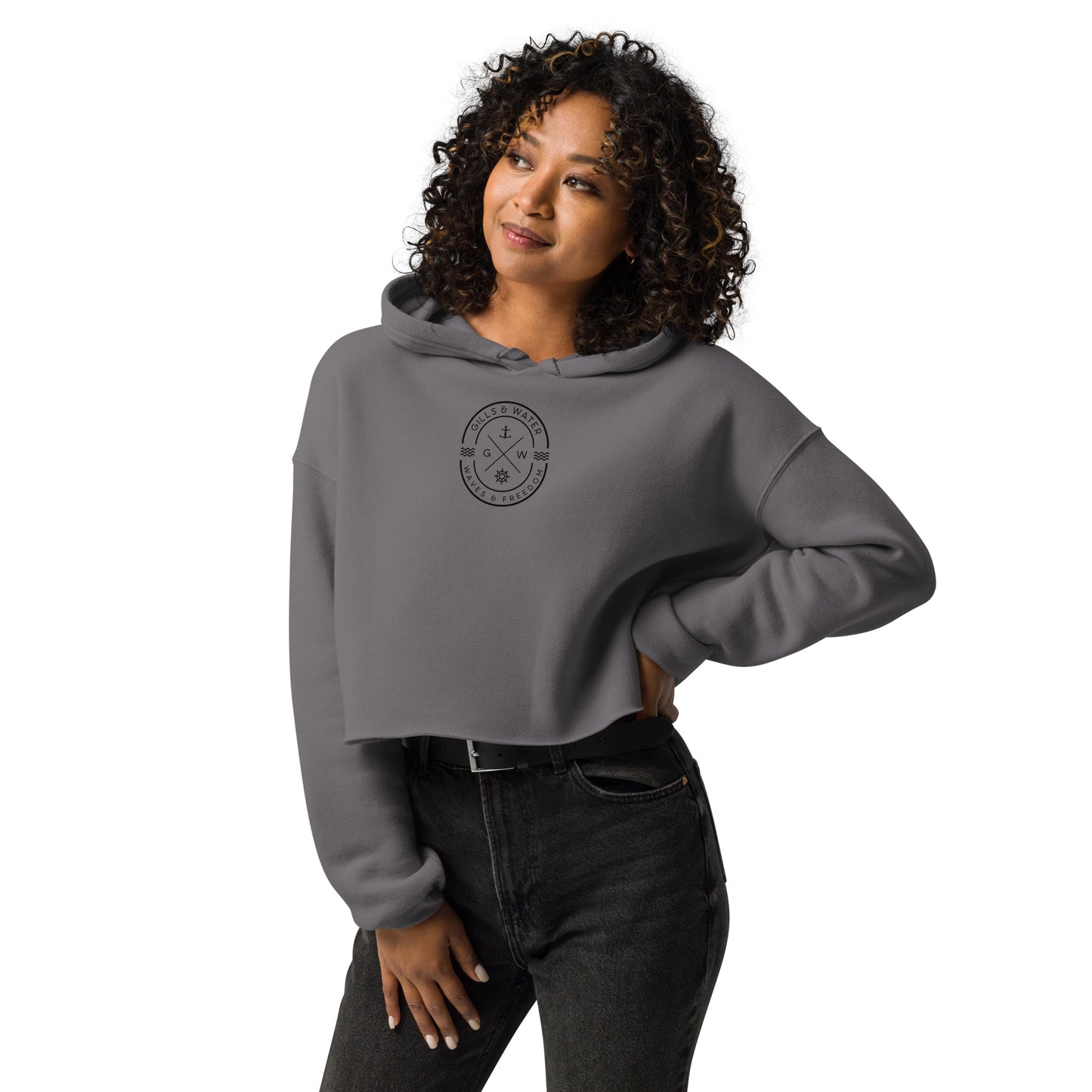 Ocean Breeze Women's Cropped Hoodie