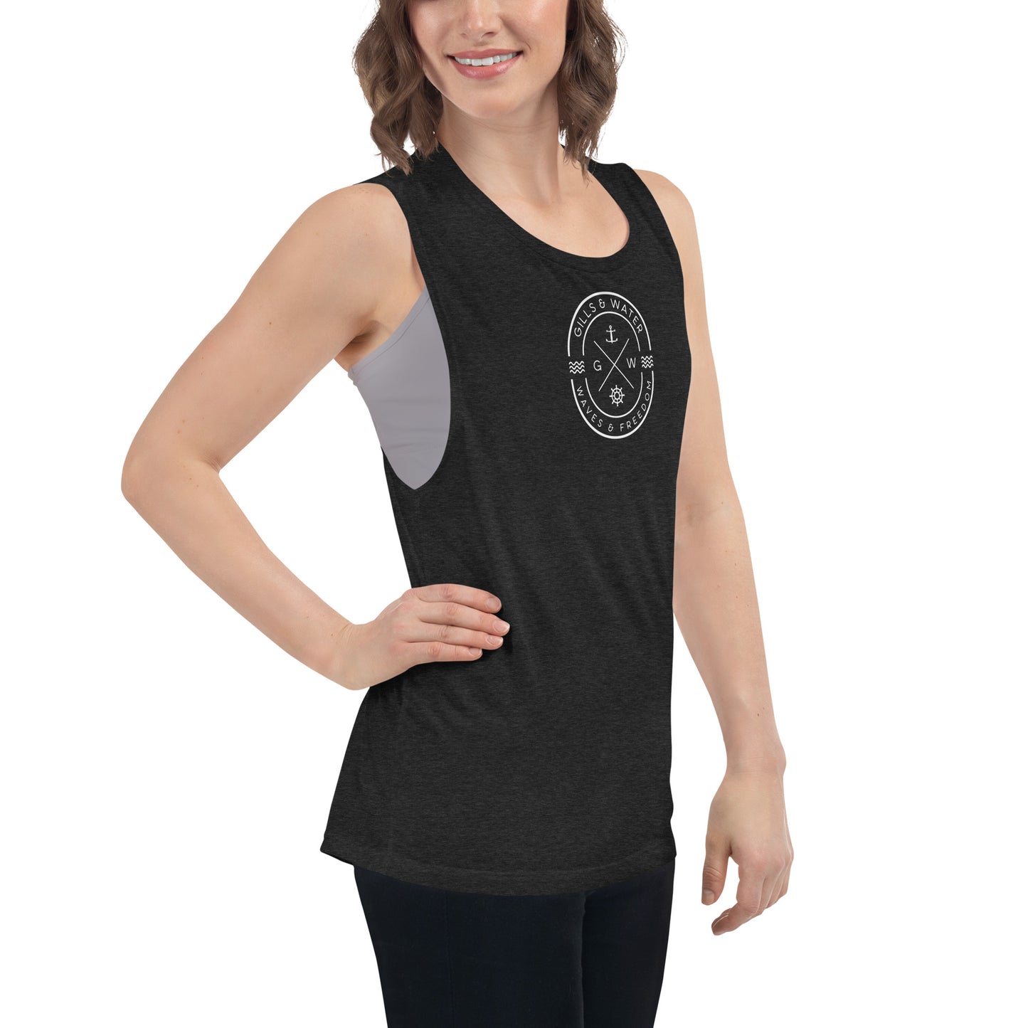 Seabreeze Strength: Ladies Muscle Tank by Gills & Water