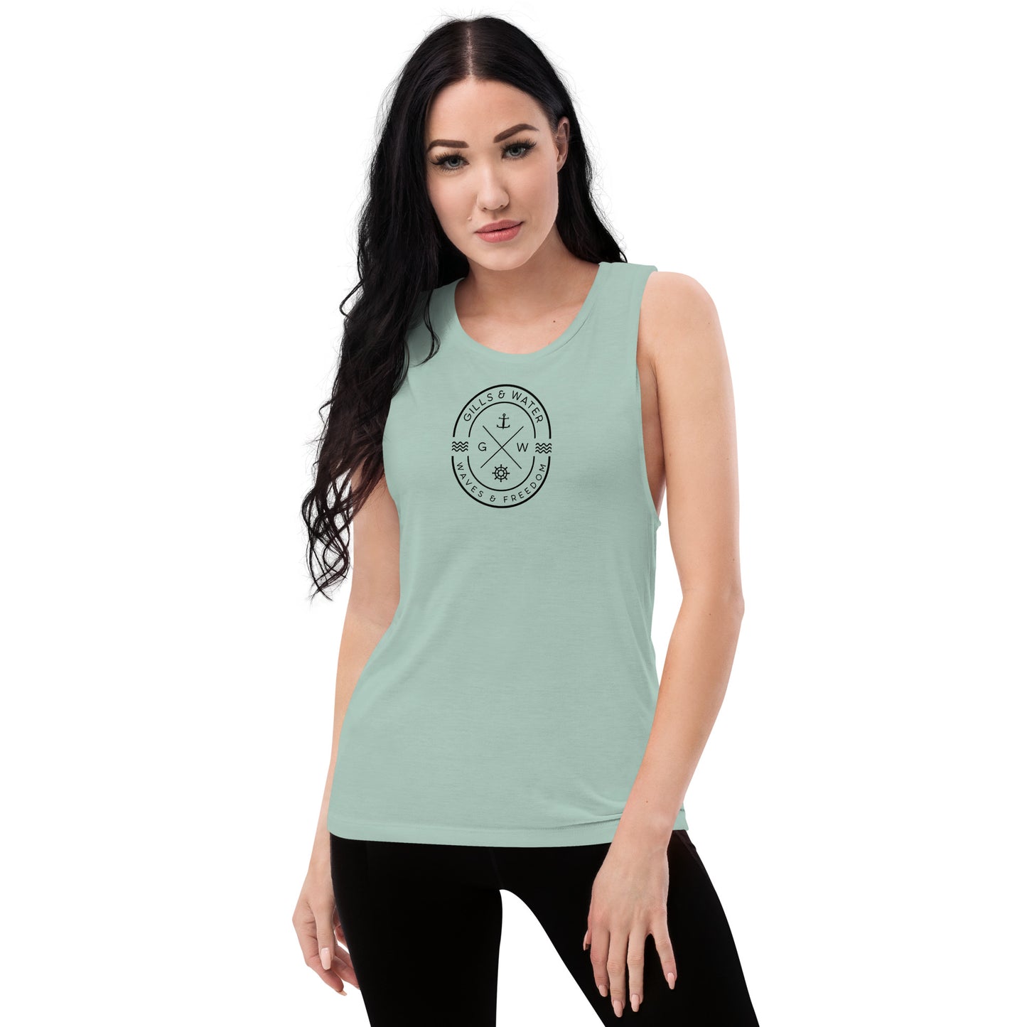 Seabreeze Strength: Ladies Muscle Tank by Gills & Water