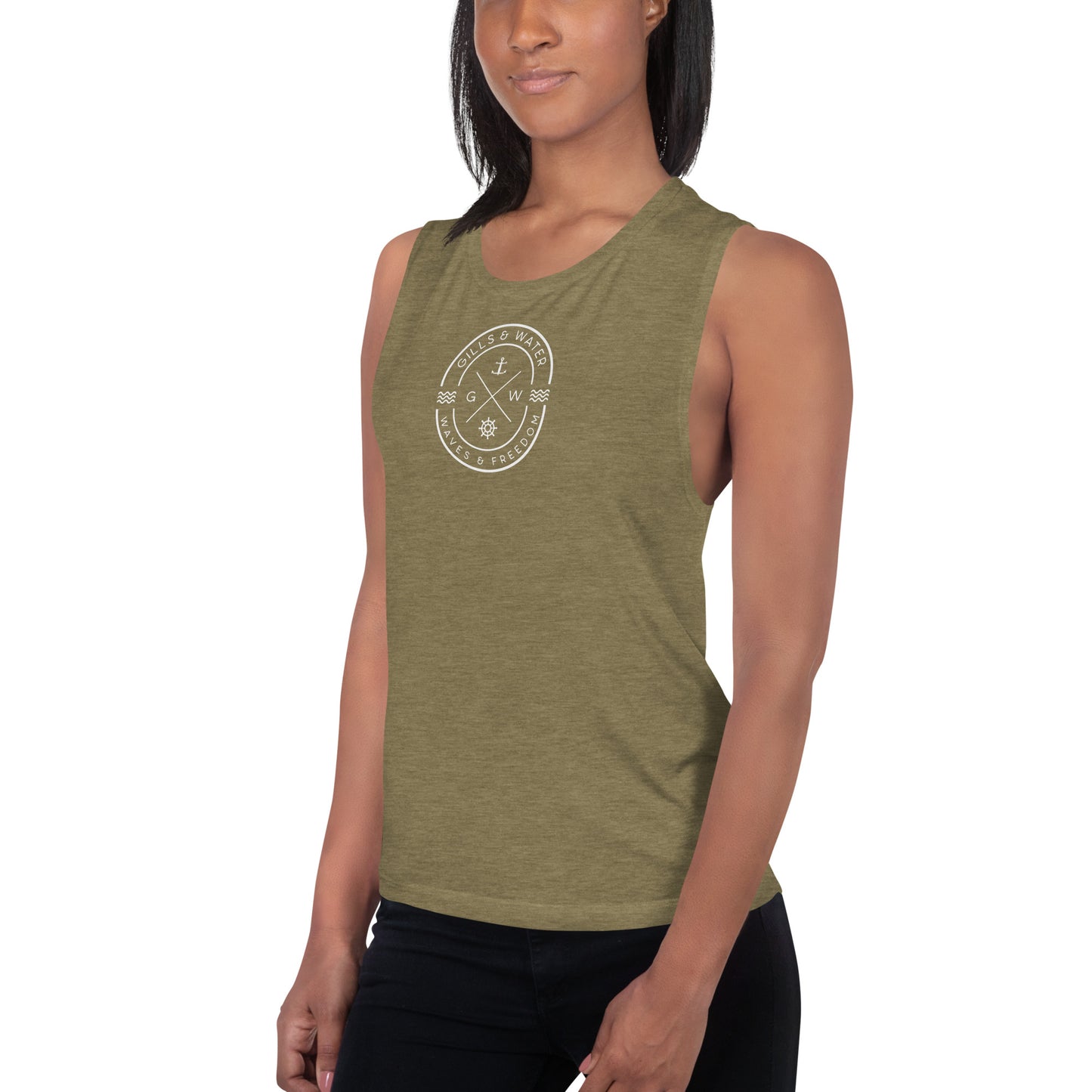 Seabreeze Strength: Ladies Muscle Tank by Gills & Water