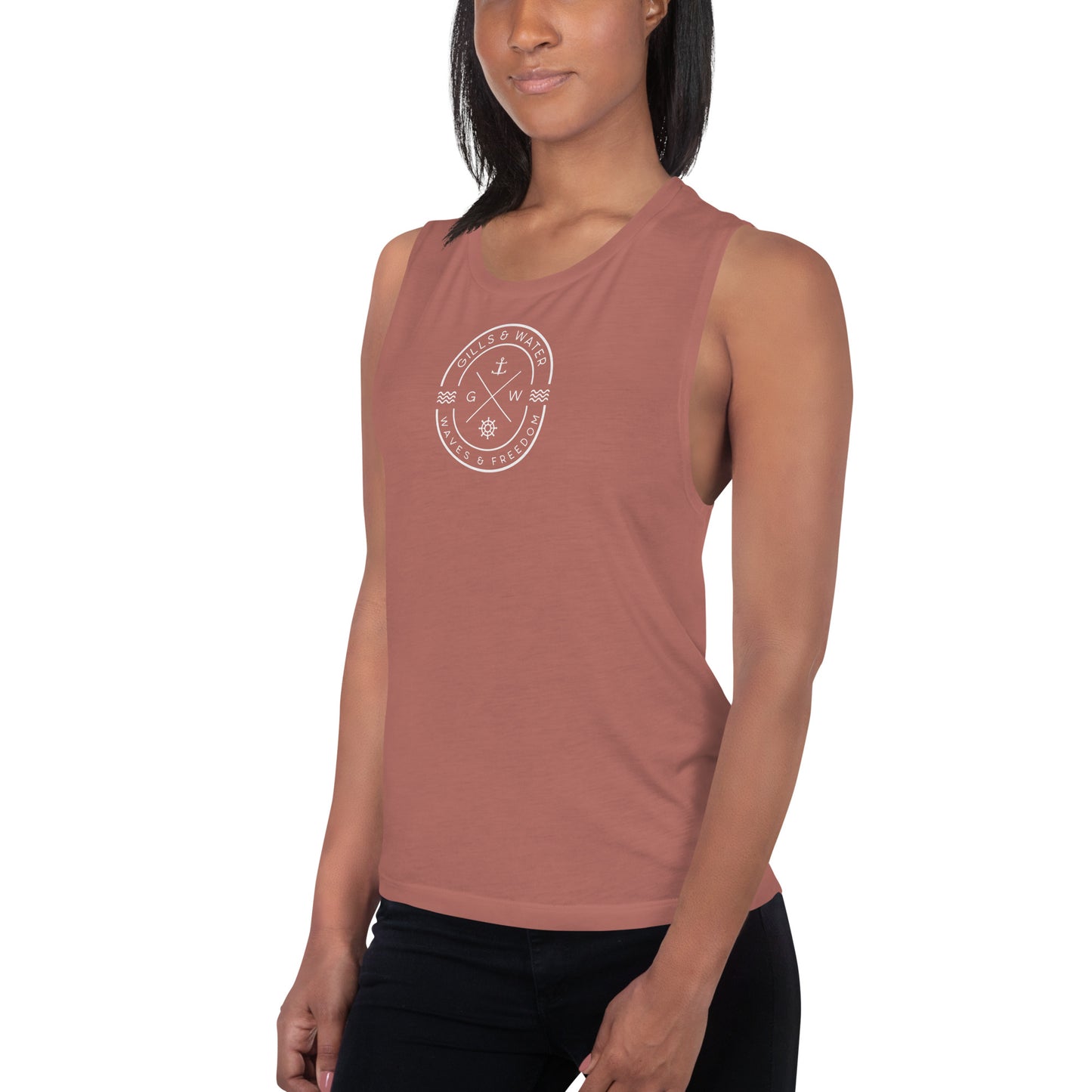 Seabreeze Strength: Ladies Muscle Tank by Gills & Water