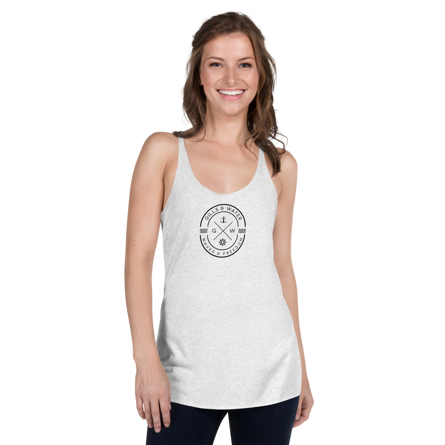 TidalGrace: Women's Racerback Tank by Gills & Water