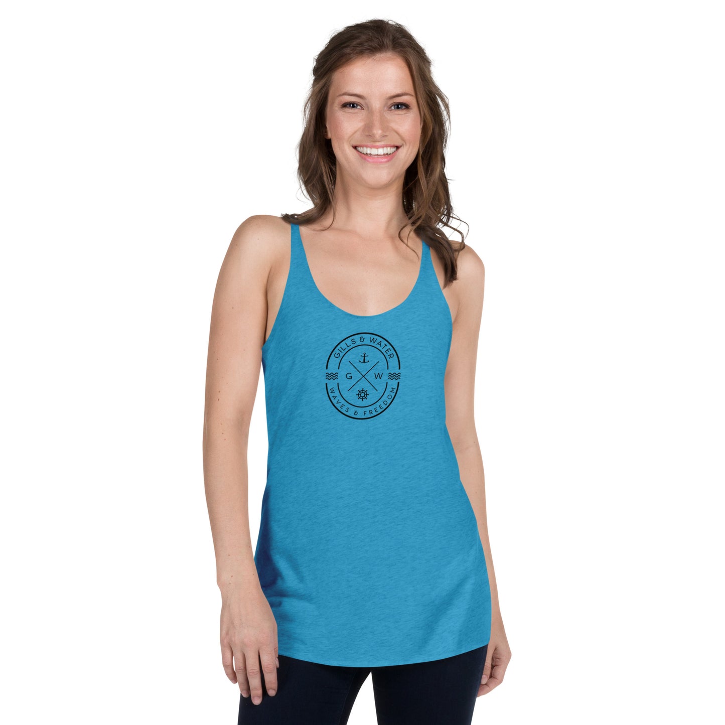 TidalGrace: Women's Racerback Tank by Gills & Water