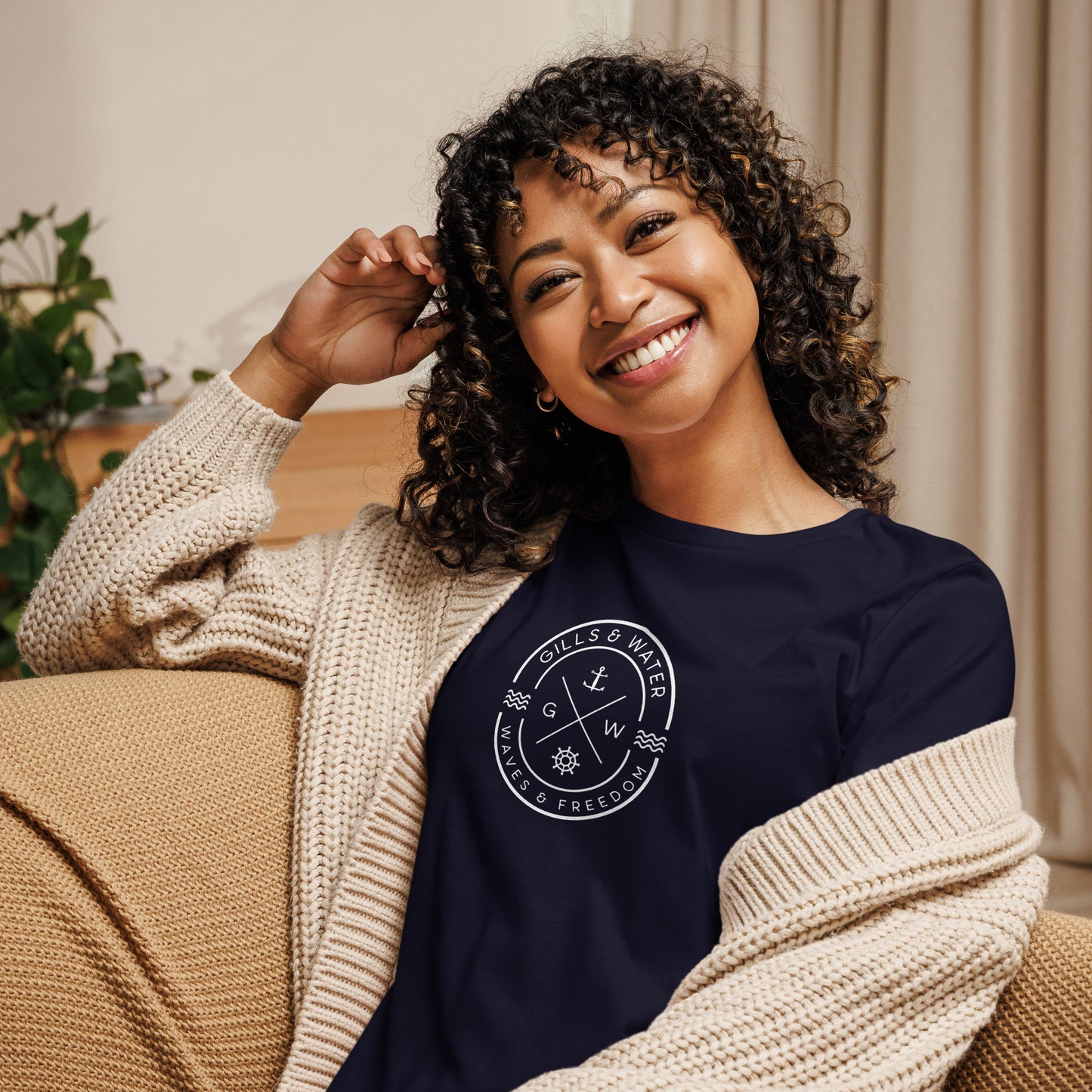 WaveChic: Women's Relaxed Tee by Gills & Water